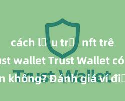 cách lưu trữ nft trên ví trust wallet Trust Wallet có an toàn không? Đánh giá ví điện tử cho người Việt